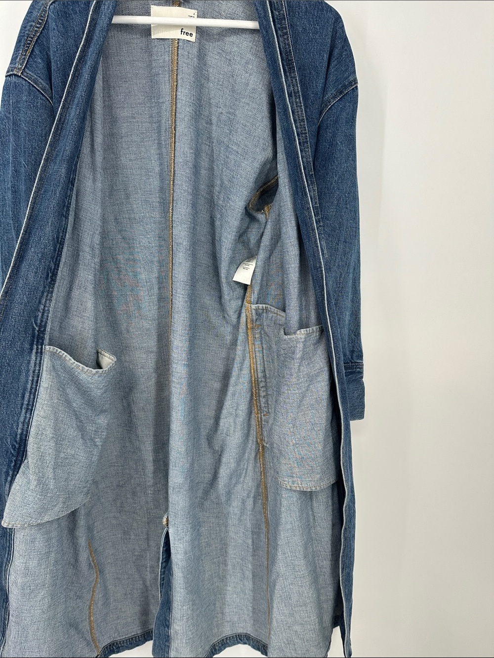 Wilfred Dark Blue Long Denim Jacket - Picture 7 of 10